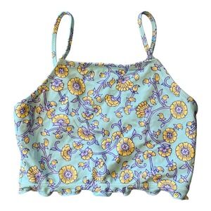 NEW Crewcuts Floral‎ Swim Top UPF 50+ Sun Protection Beach Vacation Size 10